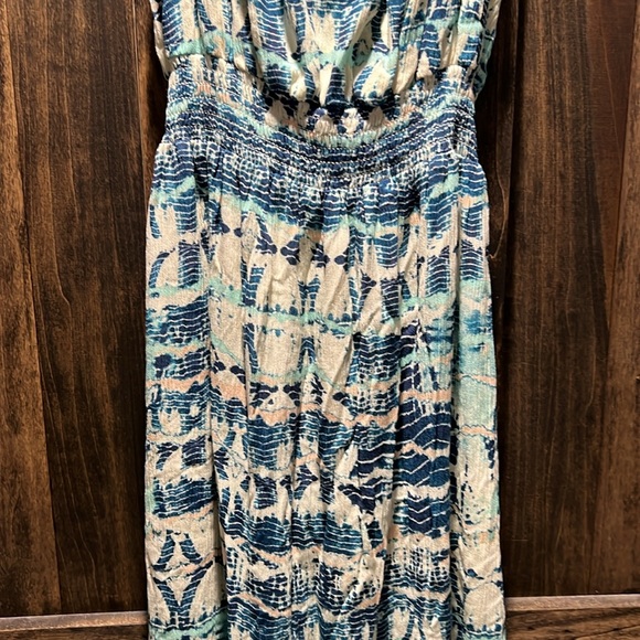 Nicole Miller by New York Strappy Maxi Dress Smocked Waist - Picture 3 of 10